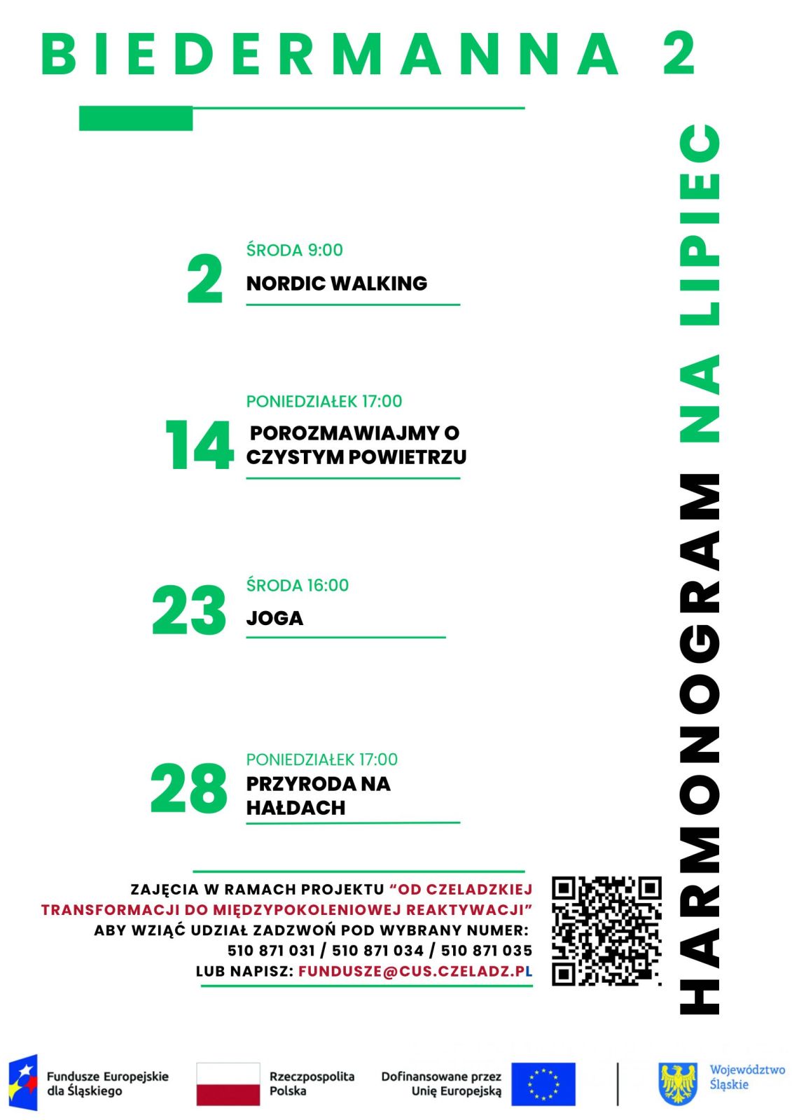Harmonogram - Biedermanna 2 - Lipiec 2025