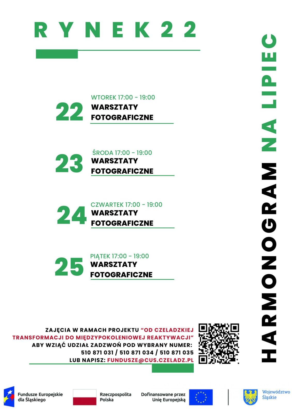 Harmonogram - Rynek 22 - Lipiec 2025