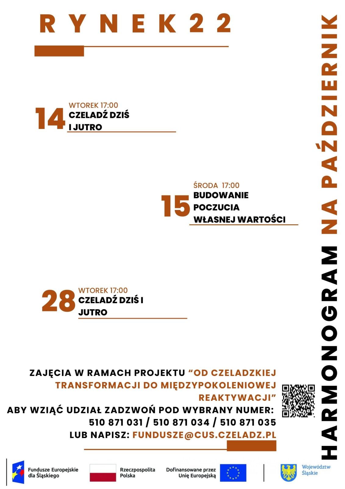 Harmonogram - Rynek 22 - Październik 2025