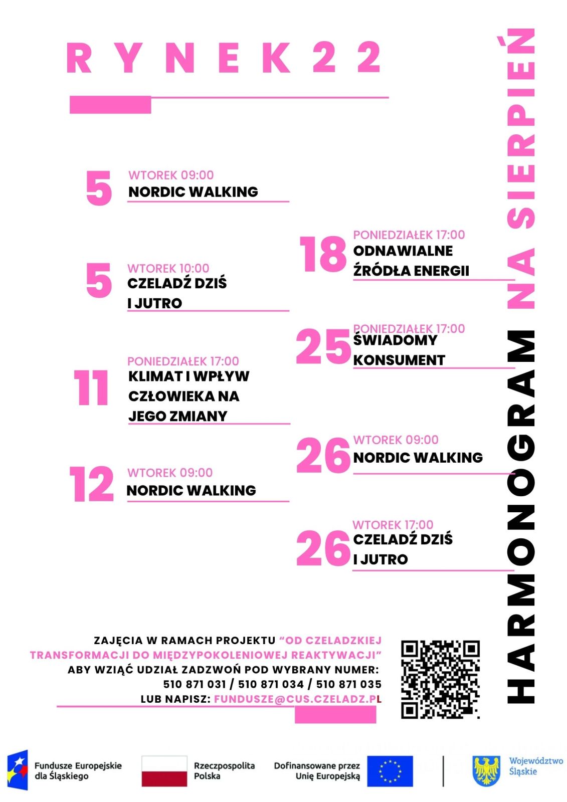 Harmonogram - Rynek 22 - Sierpień 2025