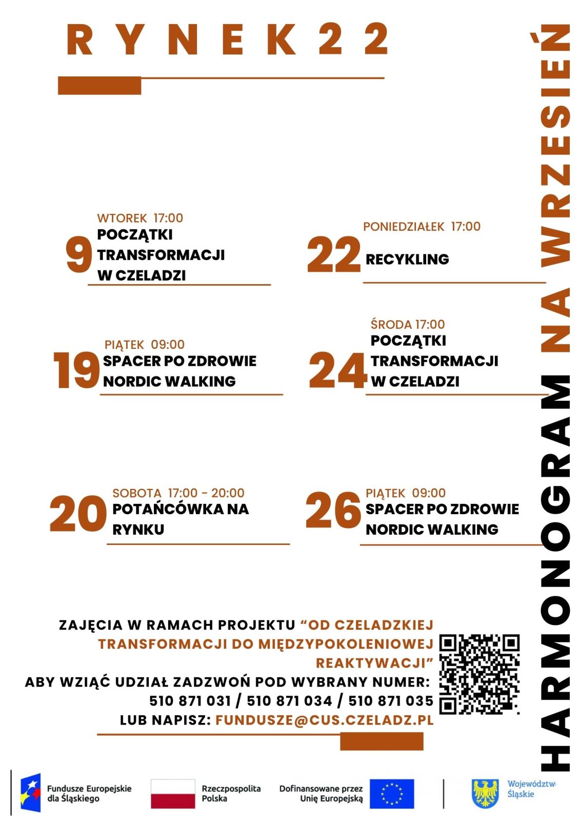 Harmonogram - Rynek 22 - Wrzesień 2025