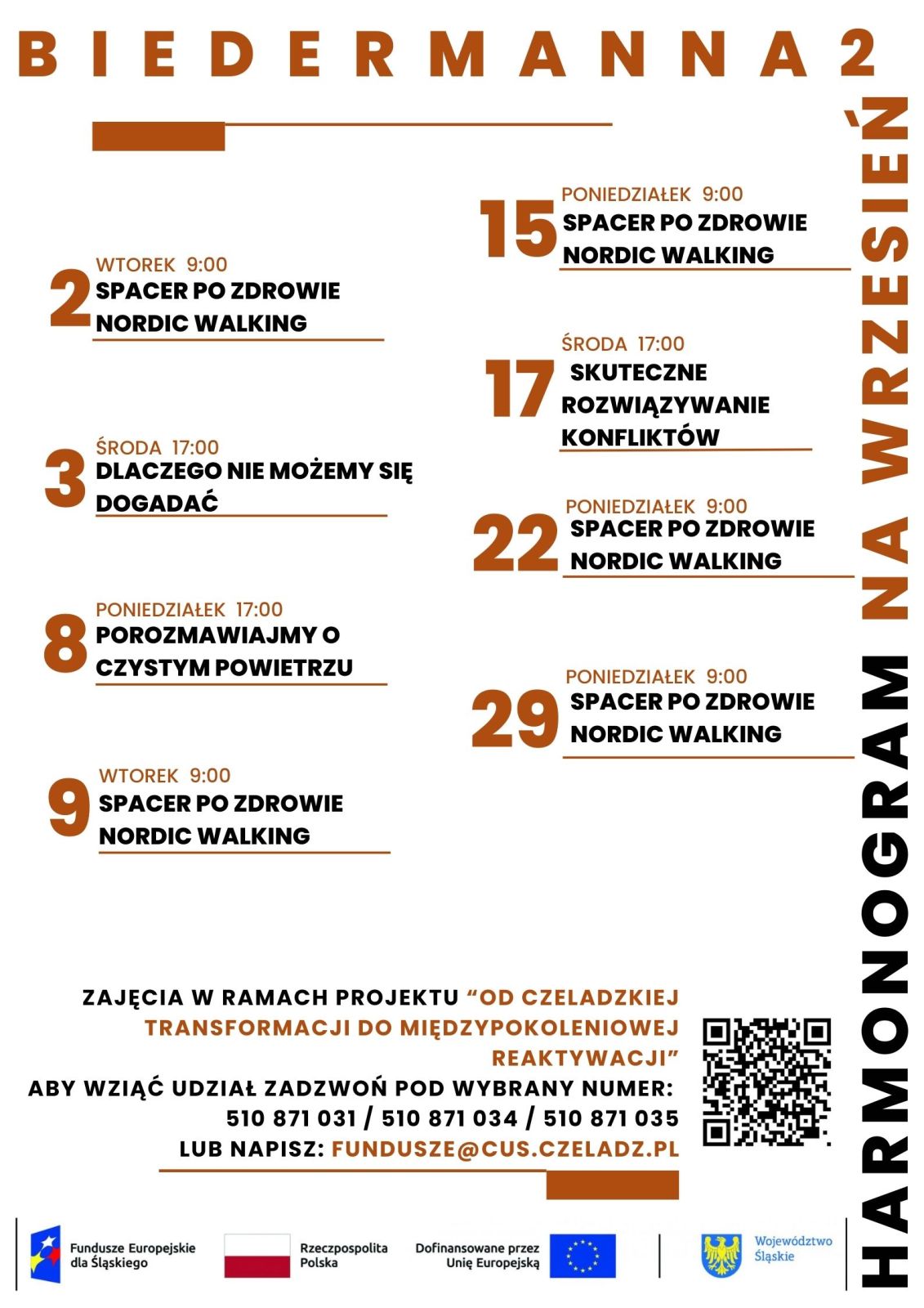 Harmonogram - Biedermanna 2 - Wrzesień 2025