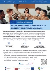 Agencja Rozwoju Lokalnego S.A. w Sosnowcu wraz ze Śląskim Inkubatorem Przedsiębiorczości w Rudzie Śląskiej zapraszają do udziału w projekcie „Kadry przyszłości kompleksowe wsparcie rozwoju zawodowego osób dorosłych z subregionu centralnego woj. śląskiego"