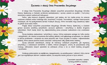 Życzenia z okazji Dnia Pracownika Socjalnego